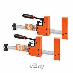 12 Inch Parallel Jaw Bar Clamp Set Woodworking Clamps Cabinet Master 2Pack NEW