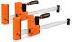 18 Bar Clamp Set, 2-pack 90° Parallel Clamp Cabinet Master, Steel Jaw Bar Clamp