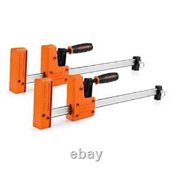 18 Bar Clamp Set, 2-pack 90° Parallel Clamp Cabinet Master, Steel Jaw Bar
