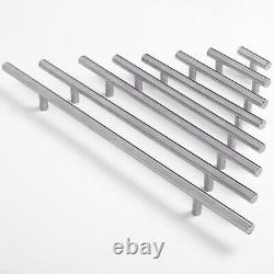 1-200x Brushed Nickel Kitchen Cabinet Pulls Stainless Steel T Bar Handles LOT