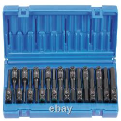 1/2 In. Drive Sae/Metric Combo Hex Driver Set (18-Piece)
