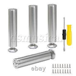 1.97x9.84Inch Adjustable Stainless Steel Cabinet Shelves Legs Feet Pack of 4