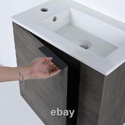 22 Bathroom Vanity with Sink Combo Wall Mounted Cabinet Set, Modern Float Mount