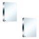 22 Stainless Steel Medicine Cabinet Mirror Wall Mount Set Of 2