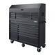 23-drawer, Deep Combination Tool Chest And Rolling Cabinet Set In Matte Black