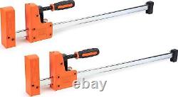 24-inch Bar Clamps 90°Cabinet Master Parallel Jaw Bar Clamp Set 2-pack