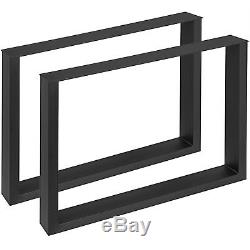 25.1X15.7A Pair Table Leg Square Black Steel Sofa Cabinet Set of 2 Shop