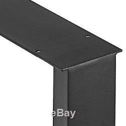 25.1X15.7A Pair Table Leg Square Black Steel Sofa Cabinet Set of 2 Shop