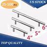25-500x 4 5 6 Stainless Steel Kitchen Cabinet Handles T Bar Pull Hardware-oy