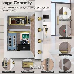 2.5Cubic Fireproof Digital LED Keypad Key Double Lock Safe Cabinet Box Home Set