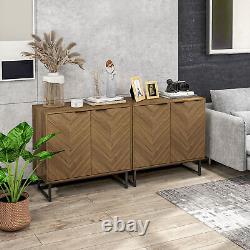 2-Door Storage Cabinet with Adjustable Shelf Sideboard Console Table for Kitchen