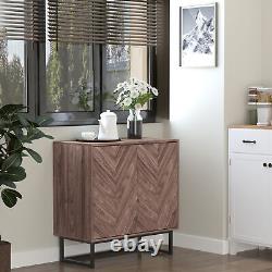 2-Door Storage Cabinet with Adjustable Shelf Sideboard Console Table for Kitchen