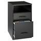 2-drawers Black Vertical Steel Filing Cabinet Office Workstation Furniture Set