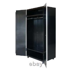 2-Pack Steel Shelf Set in Black (36 In. W X 21 In. D) 36 In. Garage Gear Cabinet