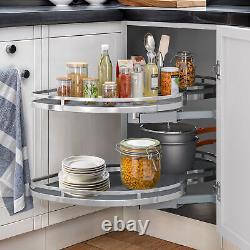 2 Shelf Swing Right Pantry Organizer Rack Pull Out Blind Corner Kitchen Cabinet