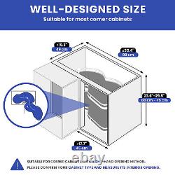 2 Shelf Swing Right Pantry Organizer Rack Pull Out Blind Corner Kitchen Cabinet