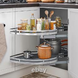 2 Tier Swing Tray Right Blind Corner Kitchen Cabinet Sliding Pull Out Organizer