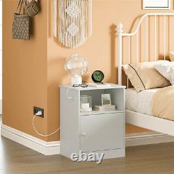 2er Bedside End Table Accent Nightstand Furniture Set Bedroom Cabinet Storage
