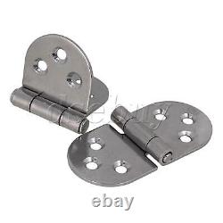 2pcs 304 Stainless Steel Hinge for Door Kitchen Cabinet with 6 Holes 80x40mm