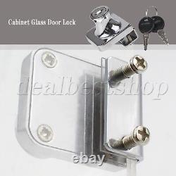 30Sets Chrome Glass Cabinet Display Door Lock For 10mm Thickness Hinged Door