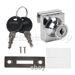 30Sets Chrome Glass Cabinet Display Door Lock For 10mm Thickness Hinged Door