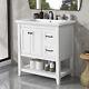 30 Bathroom Vanity Cabinet Set With Ceramic Sink And Multi-functional Drawer