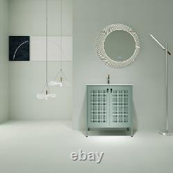 30 Modern Steel Freestanding Bathroom Vanity Cabinet Undermount Sink Set Green