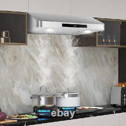 30 Under Cabinet Range Hood with Adjustable LED Lights Time Setting 4 Fan Speed