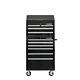 30 In. W 10-drawer Deep Combination Tool Chest And Rolling Cabinet Set In Gloss