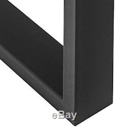 31.4X28.3A Pair Table Leg Square Black Steel Sofa Cabinet Industrial Set of 2