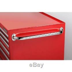 36 In. W 12-Drawer, Deep Combination Tool Chest And Cabinet Set In Gloss Red