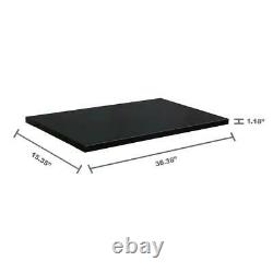 36 In. W X 15 In. D Steel Shelf Set in Black (2-Pack) for Ready-To-Assemble 36 I