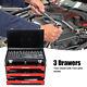 3 Drawer Metal Tool Box Tool Chest Tool Storage Cabinet With Tool Set