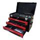 3 Drawers Tool Box Tool Set Metal Tool Cabinet Robust Garage Garden Portable