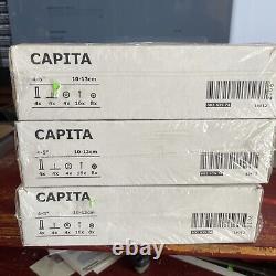 3 Ikea Capita Legs Set of 4 Cabinet Stainless Steel 4 1/2 602.635.74 New in Box