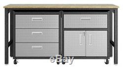 3-Pc Fortress Mobile Space-Saving Garage Set in Gray ID 3788442