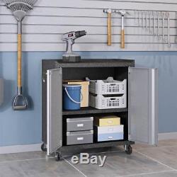 3-Pc Fortress Mobile Space-Saving Steel Garage Set in Gray ID 3788439
