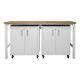 3-piece Fortress Mobile Space-saving Garage Cabinet And Worktable 1.0 In White