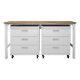 3-piece Fortress Mobile Space-saving Garage Cabinet And Worktable 6.0 In White