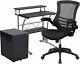 3 Piece Office Set Computer Desk, Office Chair & Mobile Filing Cabinet New