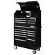 41 In. 16-drawer Tool Chest And Rolling Tool Cabinet Set, Black New