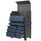 42 11 Drawer Tool Chest Cabinet Combo Set Large Storage Easy Open Close Power