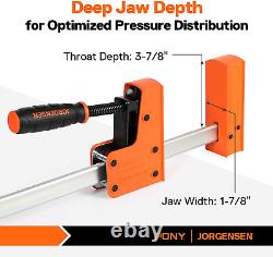 48-Inch Bar Clamps, 90°Cabinet Master Parallel Jaw Bar Clamp Set, 2-Pack