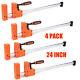 4pack 24'' Parallel Jaw Bar Clamp Cabinet Master 90-degree Clamping Alloy Steel
