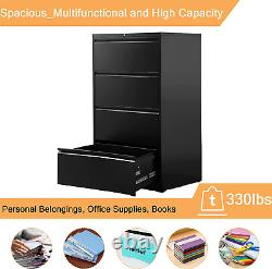 4 Drawer Lateral File Cabinet, Metal Lateral Filing Cabinet with Letter/Legal A4