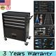 4-drawer Rolling Tool Box Cart Tool Storage Cabinet Tool Chest With Tool Set Black