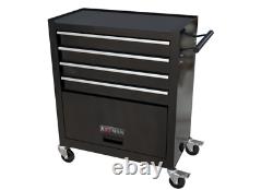 4-Drawer Rolling Tool Box Cart Tool Storage Cabinet Tool Chest with Tool Set Black