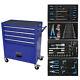 4-drawer Rolling Tool Box Cart Tool Storage Cabinet Tool Chest With Tool Set Blue