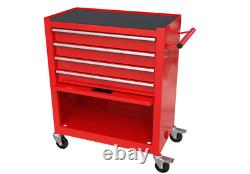 4-Drawer Rolling Tool Box Cart Tool Storage Cabinet Tool Chest with Tool Set Red