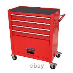 4-Drawer Tool Chest Metal Tool Box Storage Cabinet Combo with 233PCS Tool Set